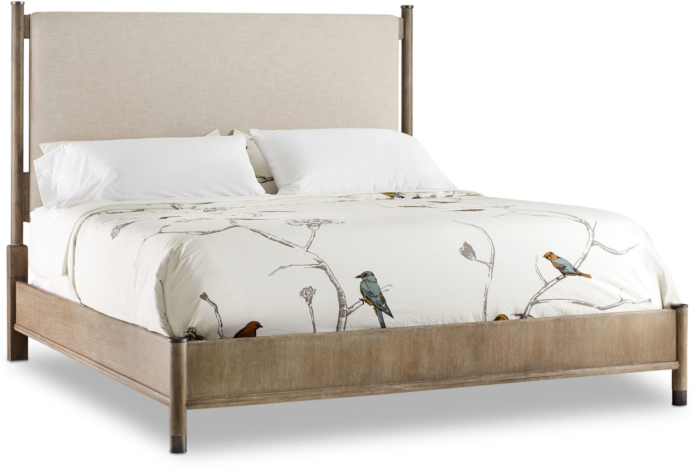 Affinity Upholstered Queen Size Bed Frame with Button Tufted Headboard - Luxurious Fabric Upholstery for Master Bedroom & Guest Room Decor