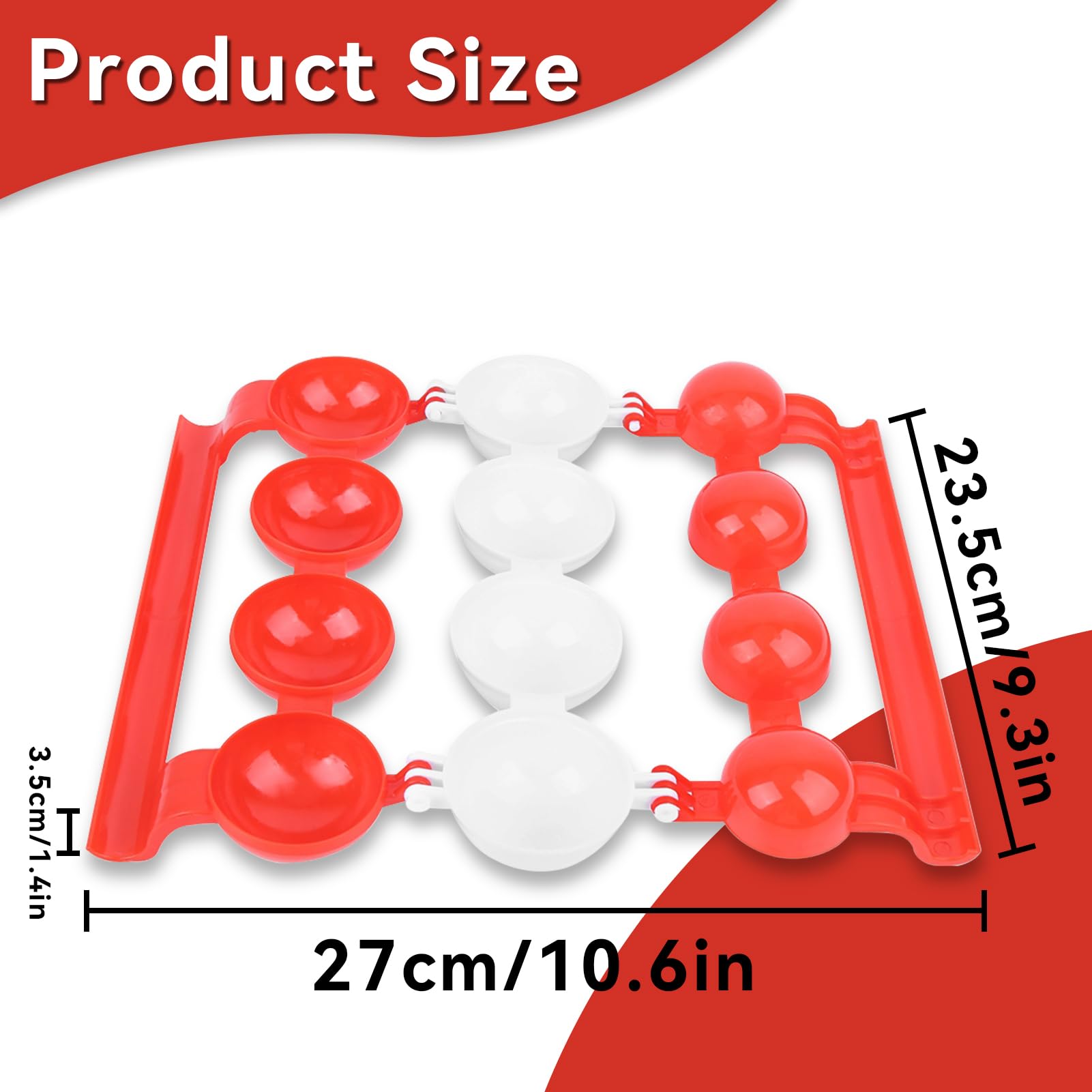 4-Grid Meatball Maker & Kibbeh Mold - Durable Plastic Meat Ball Molds for Perfect Homemade Meatballs - Ideal for Cooking, Meal Prep & Party Food Serving