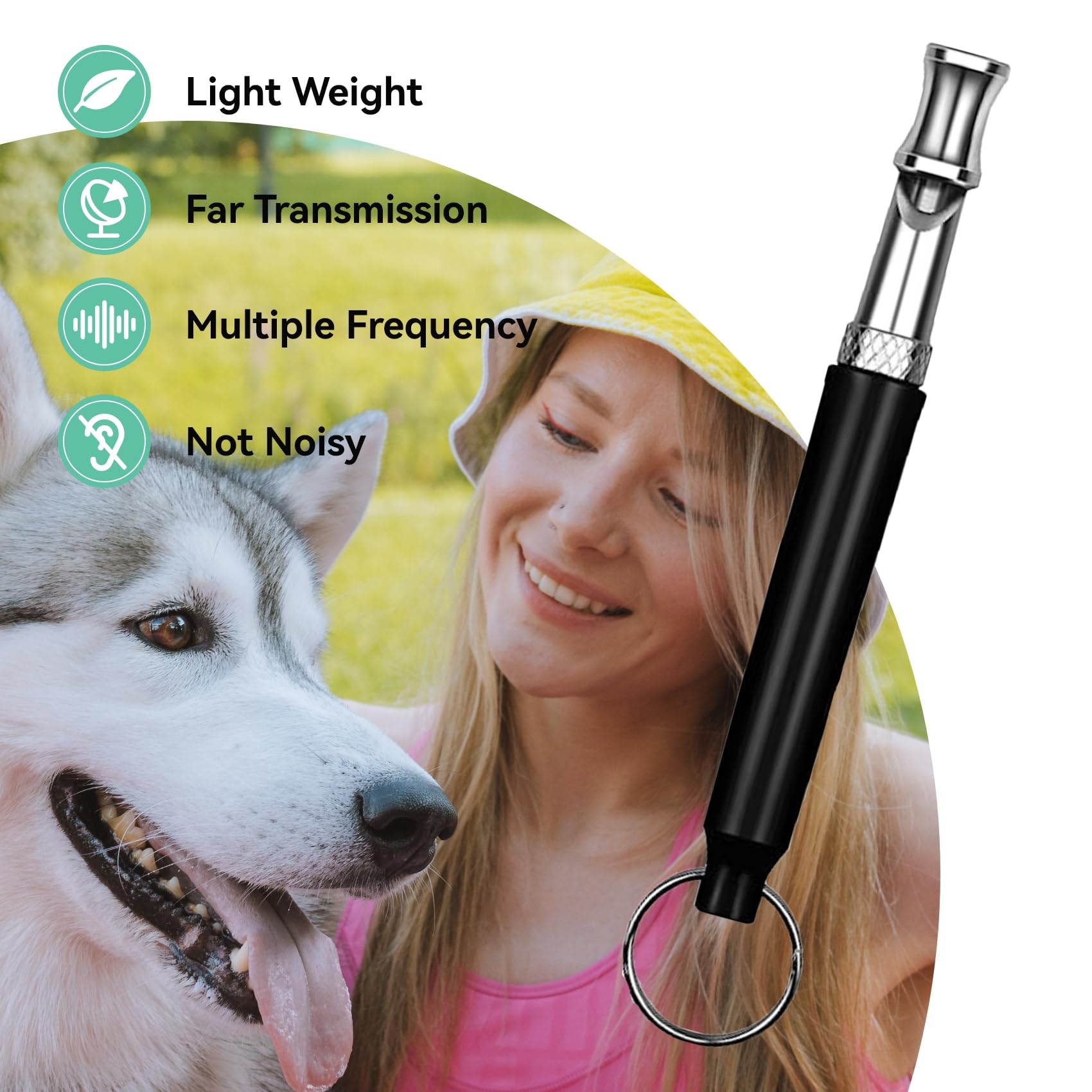Adjustable Stainless Steel Dog Training Whistle with Lanyard - Professional Dog Communication Tool for All Breeds & Training Levels - Perfect for Outdoor, Hunting, and Obedience Training