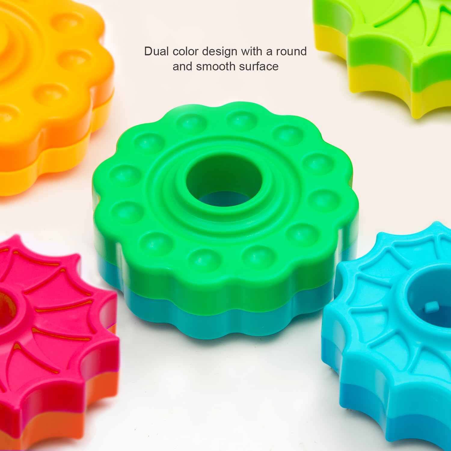 Rainbow Spinning Stacking Toys for Toddlers 1-3 - Montessori Sensory Toy for Babies & Autism Learning - Perfect for Birthday & Christmas Gifts