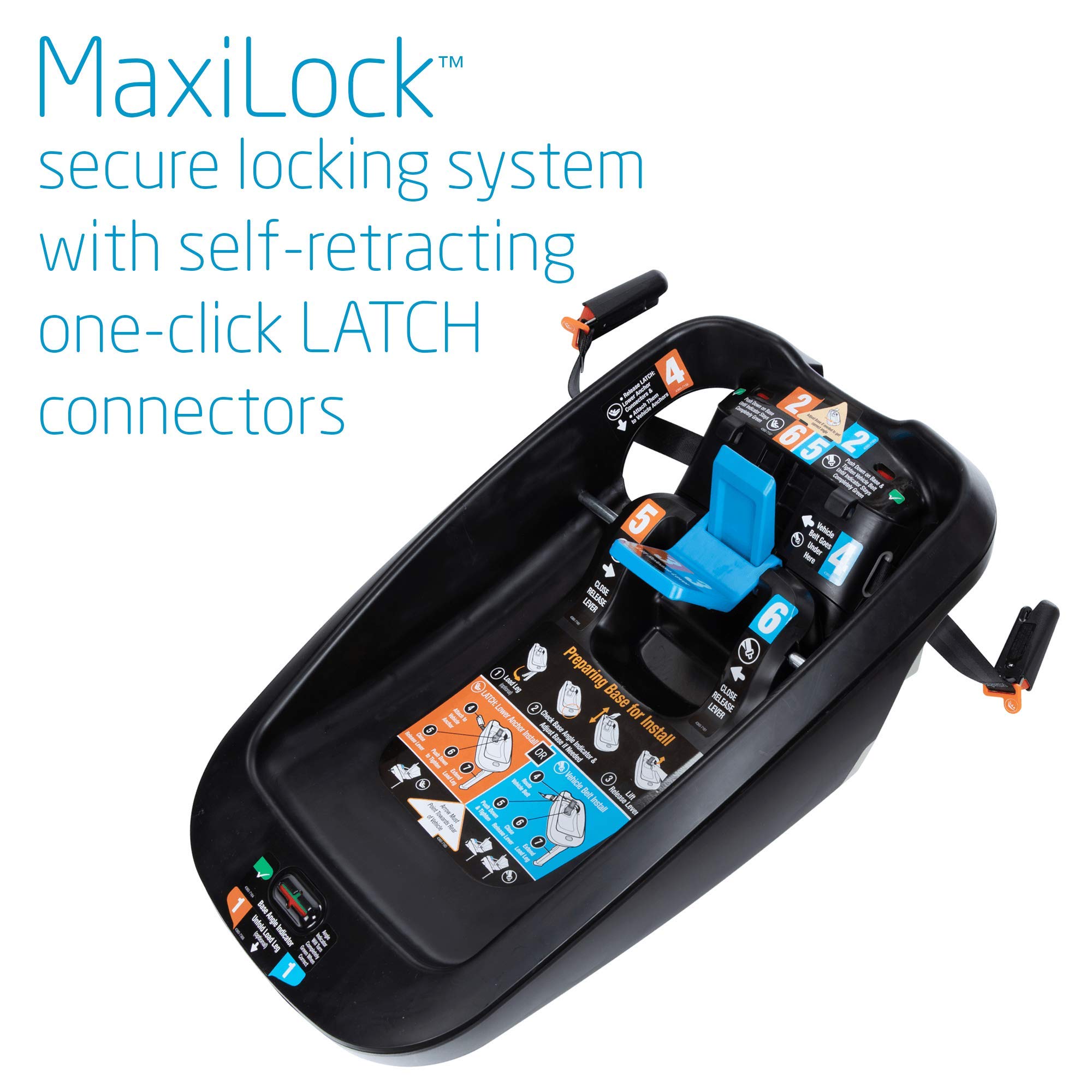 Maxi-Cosi Infant Car Seat Base - Universal Fit for Multiple Maxi Cosi Models | Travel-Ready Baby Car Seat Base | Safe & Secure Installation | Perfect for Road Trips & Air Travel (Black)