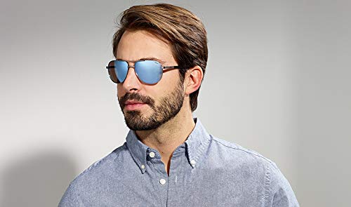Revo Arthur Polarized Sunglasses for Men & Women - Crystal Glass Lens, Metal Aviator Frame - UV Protection for Driving, Fishing & Outdoor Activities
