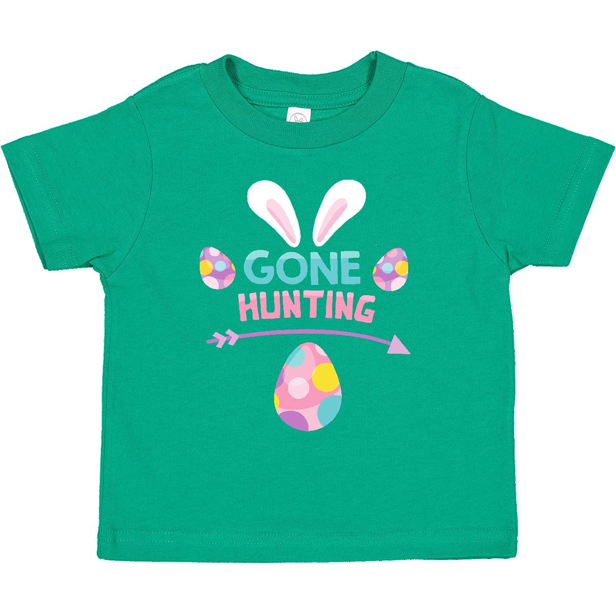 Easter Toddler T-Shirt - Cute Bunny Ears & Easter Eggs Design - Soft Cotton Kids Tee for Easter Egg Hunt & Spring Celebrations