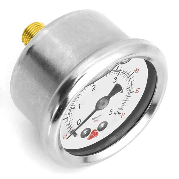 1/8 NPT Thread Fuel Pressure Gauge with Stainless Steel Bezel - FRG 110G for Automotive, Marine & Industrial Applications