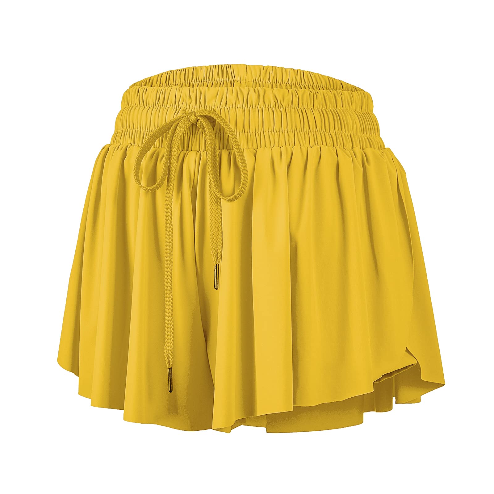 Women's Flowy Athletic Shorts - Gym Yoga Workout Running Spandex Shorts with Butterfly Skirt | Comfortable Lounge Clothes for Summer | Perfect for Yoga, Running, Gym & Casual Wear