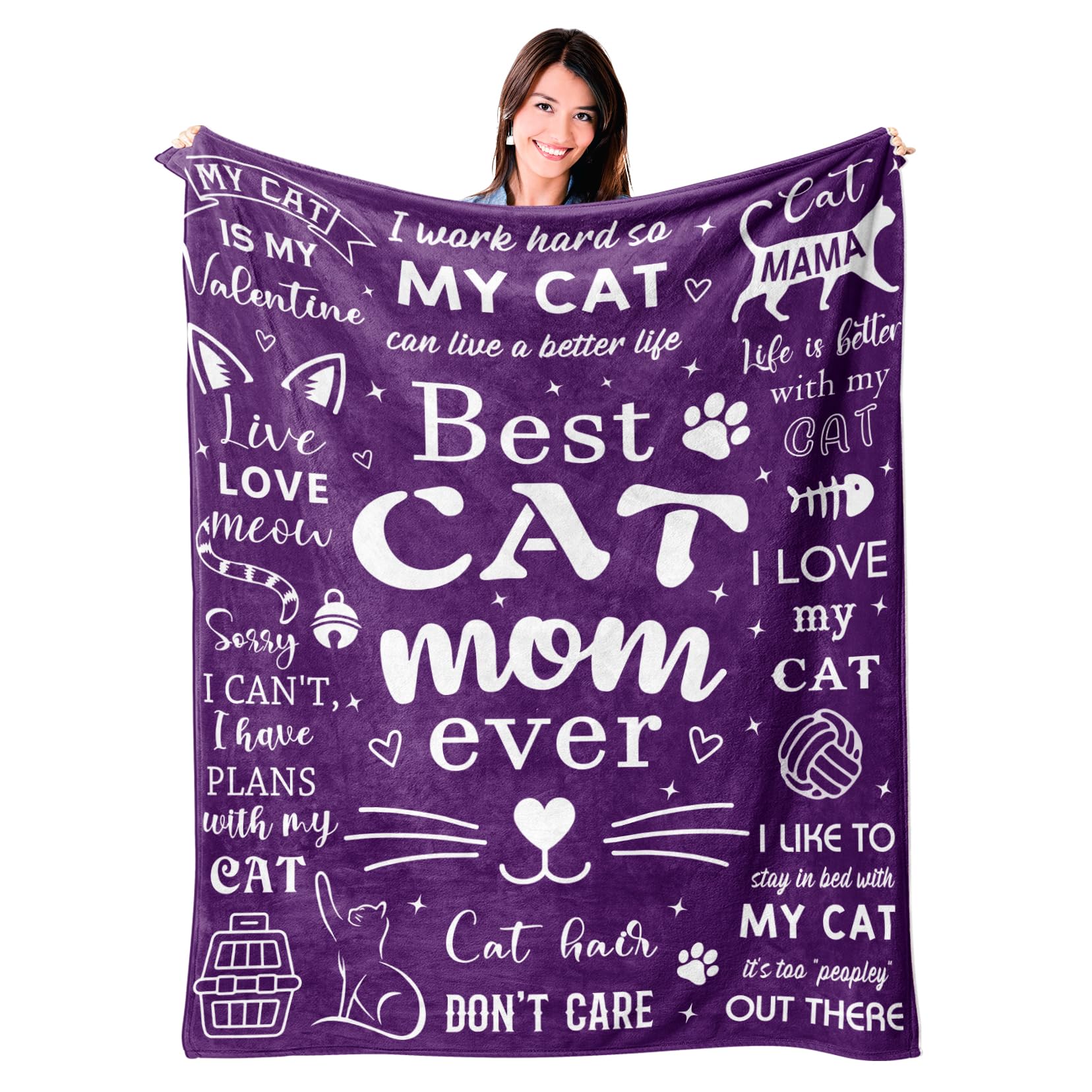 Mosslink Cat Mom Blanket 60