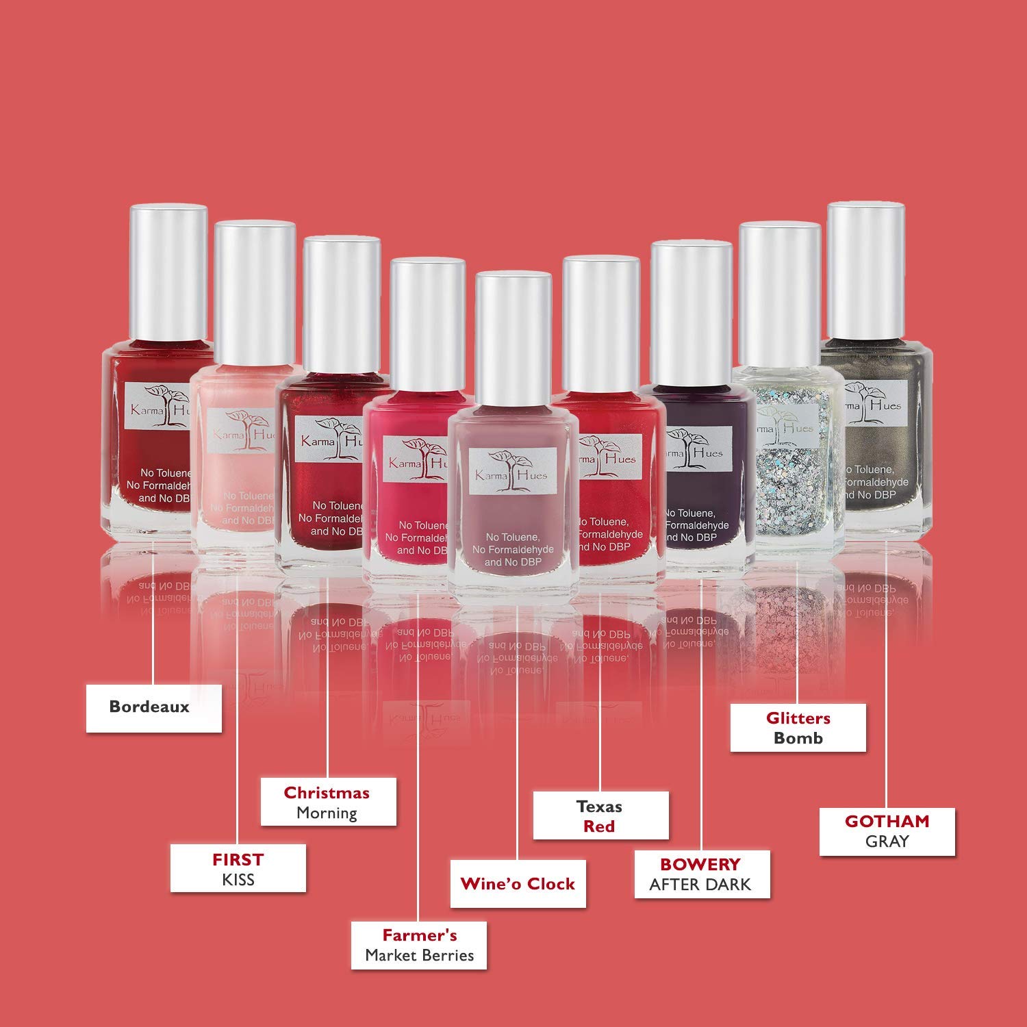 Christmas Nail Polish Set - 15pc Rare Collection with Base Coat, Natural Nail Polish Remover & Lavender Essential Oil | Holiday Manicure Kit for Party, Gift Giving & Festive Nail Art