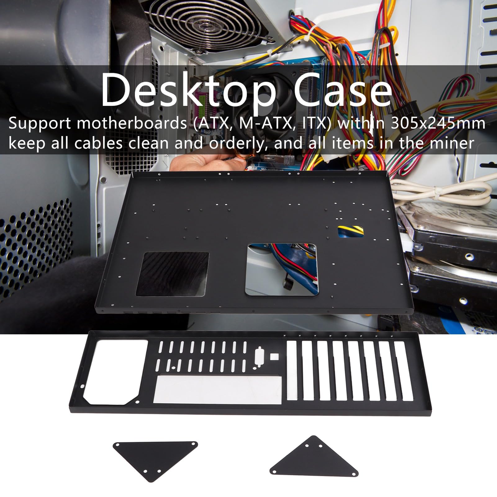 Leapiture Open Air Mining Rig Frame - High Heat Dissipation Computer Case with Organized Motherboard Bracket | Perfect for Crypto Mining, GPU Mining Rigs & PC Builds