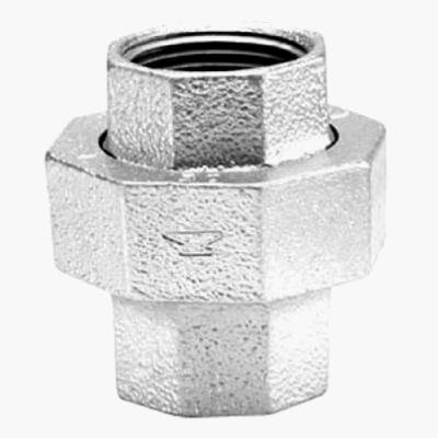 .38 in. Malleable Iron Pipe Fitting Galvanized Union - Heavy Duty Plumbing Connector for Water, Gas & HVAC Systems - Perfect for Home Repair & Industrial Pipe Connections