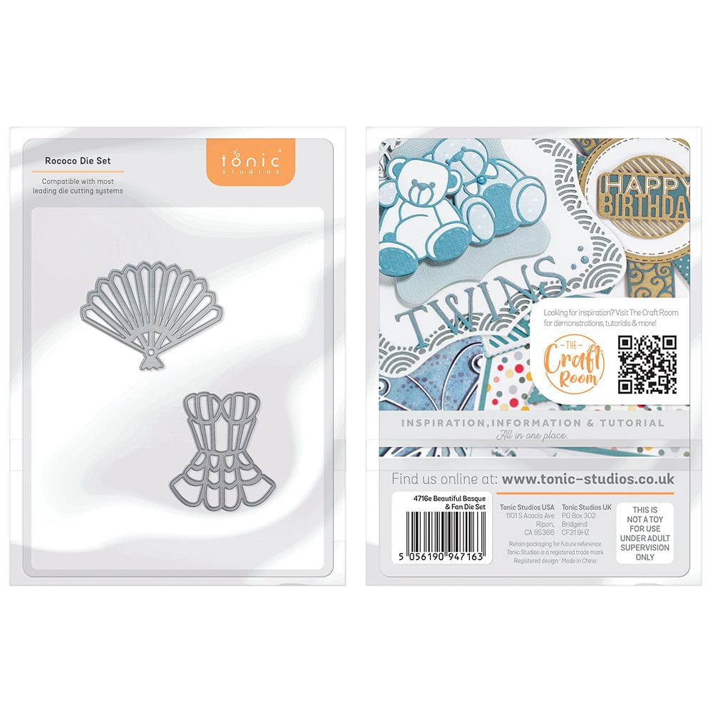 Beautiful Basque & Fan Die Set 4716E - Scrapbooking, Card Making, and DIY Craft Projects for Unique Handmade Creations