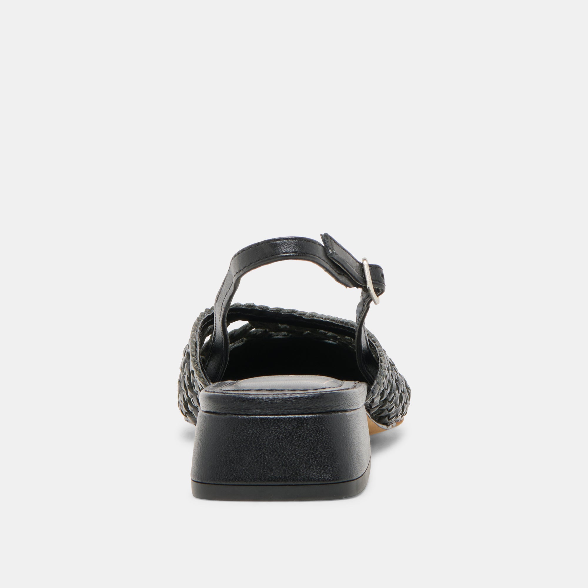 BIRDIE FLATS Women's Black Woven Leather Ballet Shoes - Comfortable & Stylish for Work, Office, and Casual Outfits