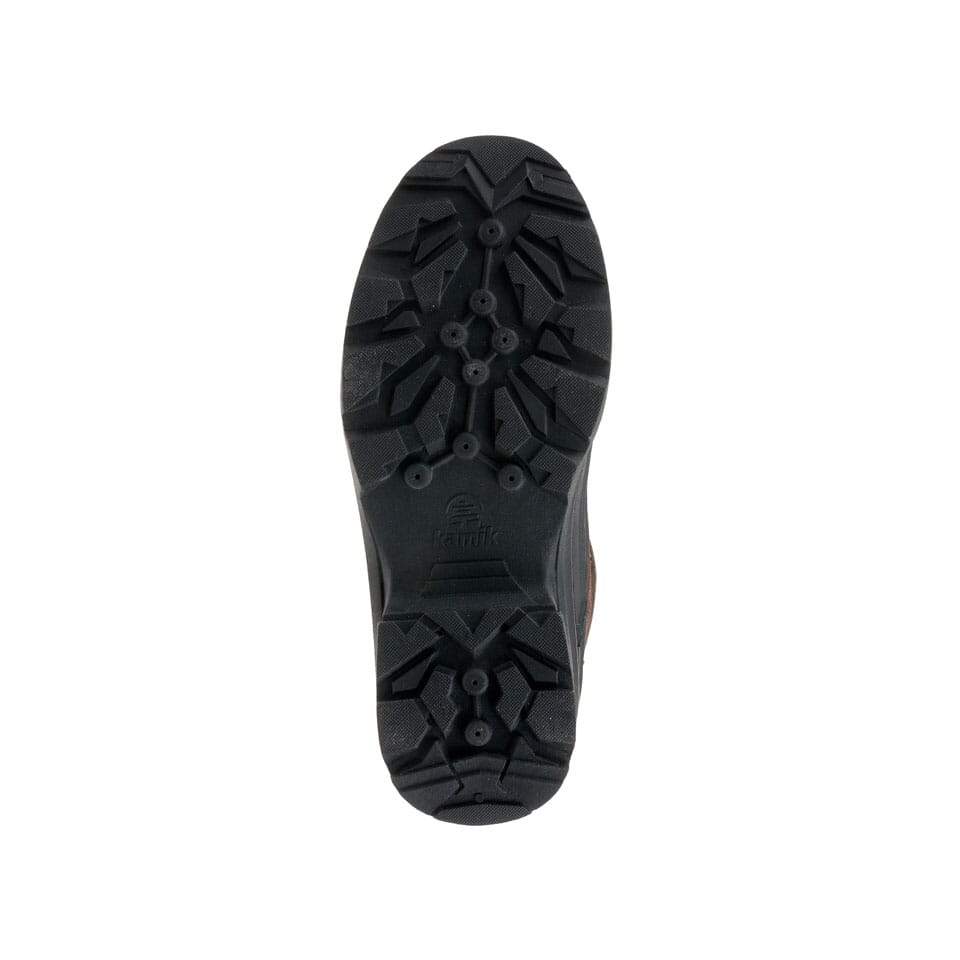 KAMIK Nation Wide Men's Dark Brown Waterproof Winter Boots - Warm & Durable Snow Boots for Hiking, Work, and Outdoor Adventures
