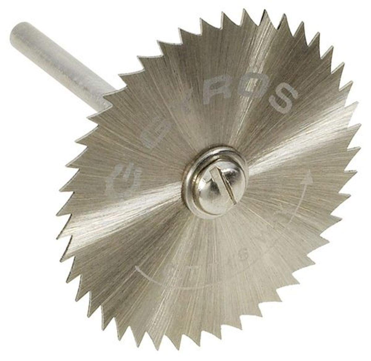 Gyros Mini Circular Saw Blades 1.5 Inch - 44 TPI Coarse Teeth for Cutting Plastic, Wood & Wax - Includes Mandrel Set - Fits Most Rotary Tools (82-21515) - Perfect for DIY Crafts, Woodworking & Home Renovation Projects
