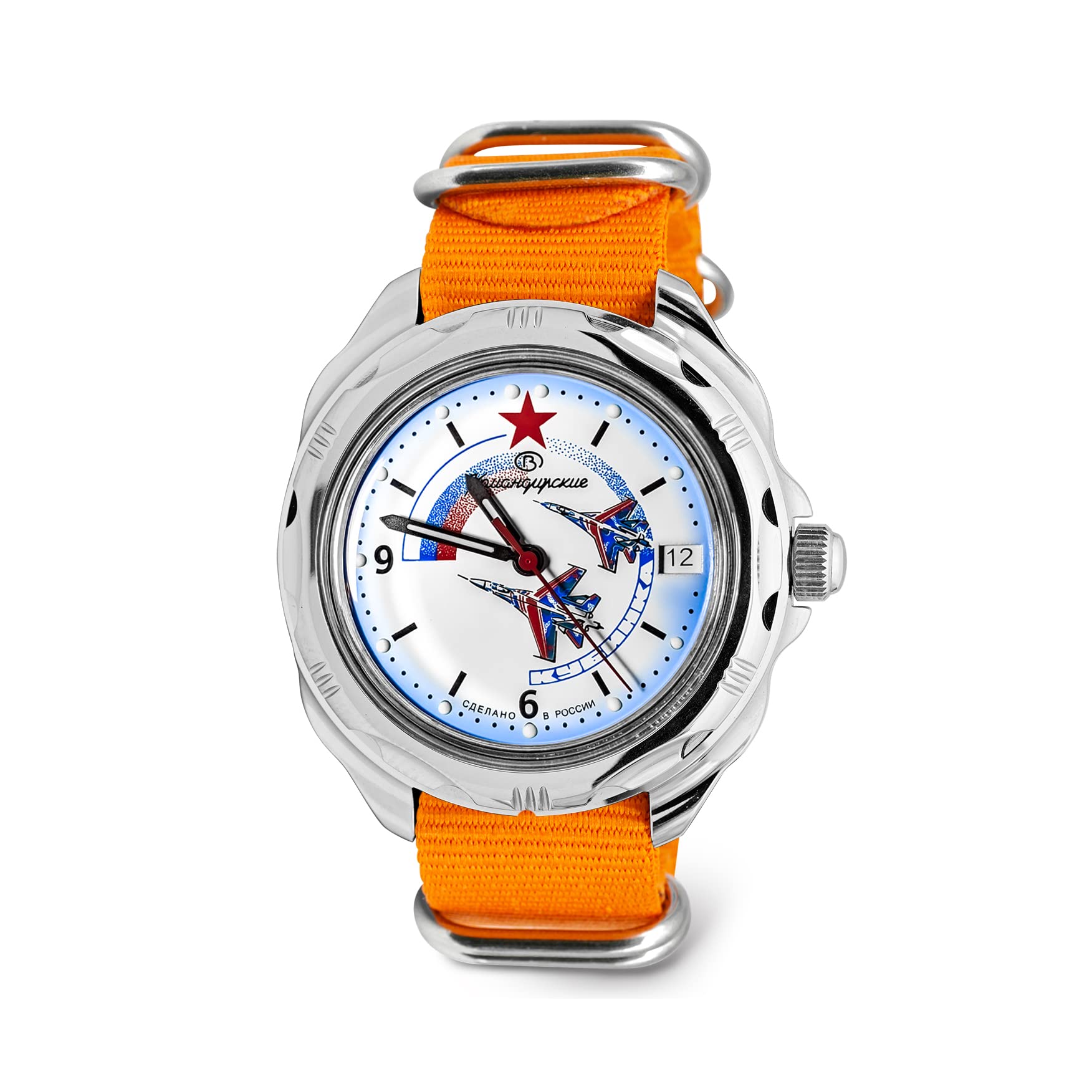VOSTOK Komandirskie SU-27 Military Watch for Men - Business & Casual Wear - Pilot Gift