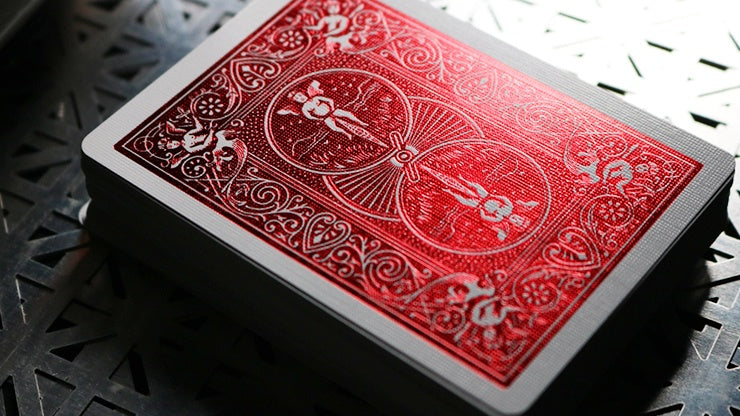 Premium Bicycle Metalluxe Playing Cards - Elegant Red Finish for Poker, Magic Tricks & Cardistry | Ideal for Card Games, Collectors & Professional Performers
