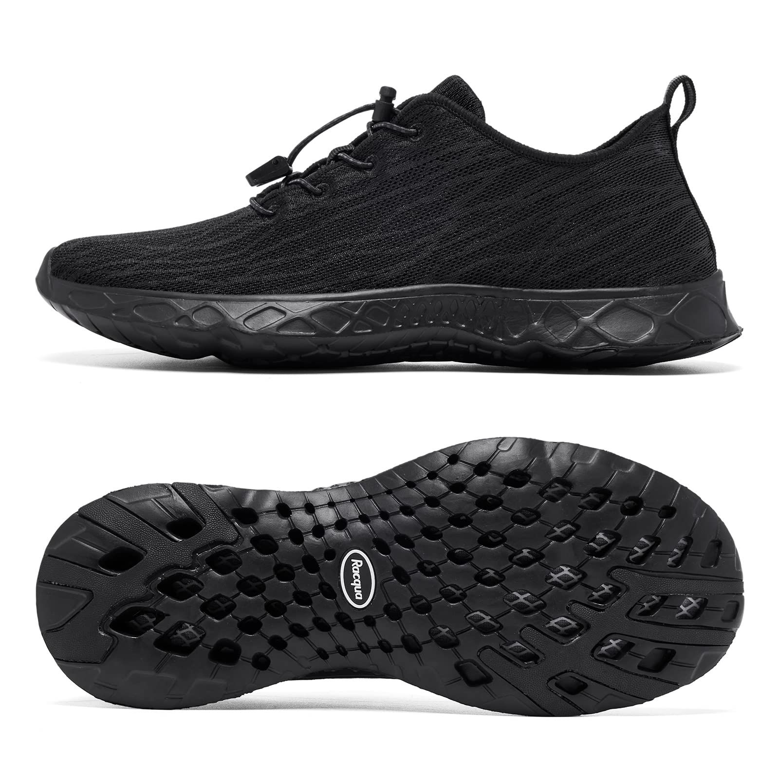 Racqua Unisex Breathable Mesh Water Shoes for Swimming, Beach, Surfing & Water Sports - Lightweight Quick-Dry Aqua Shoes for Men and Women