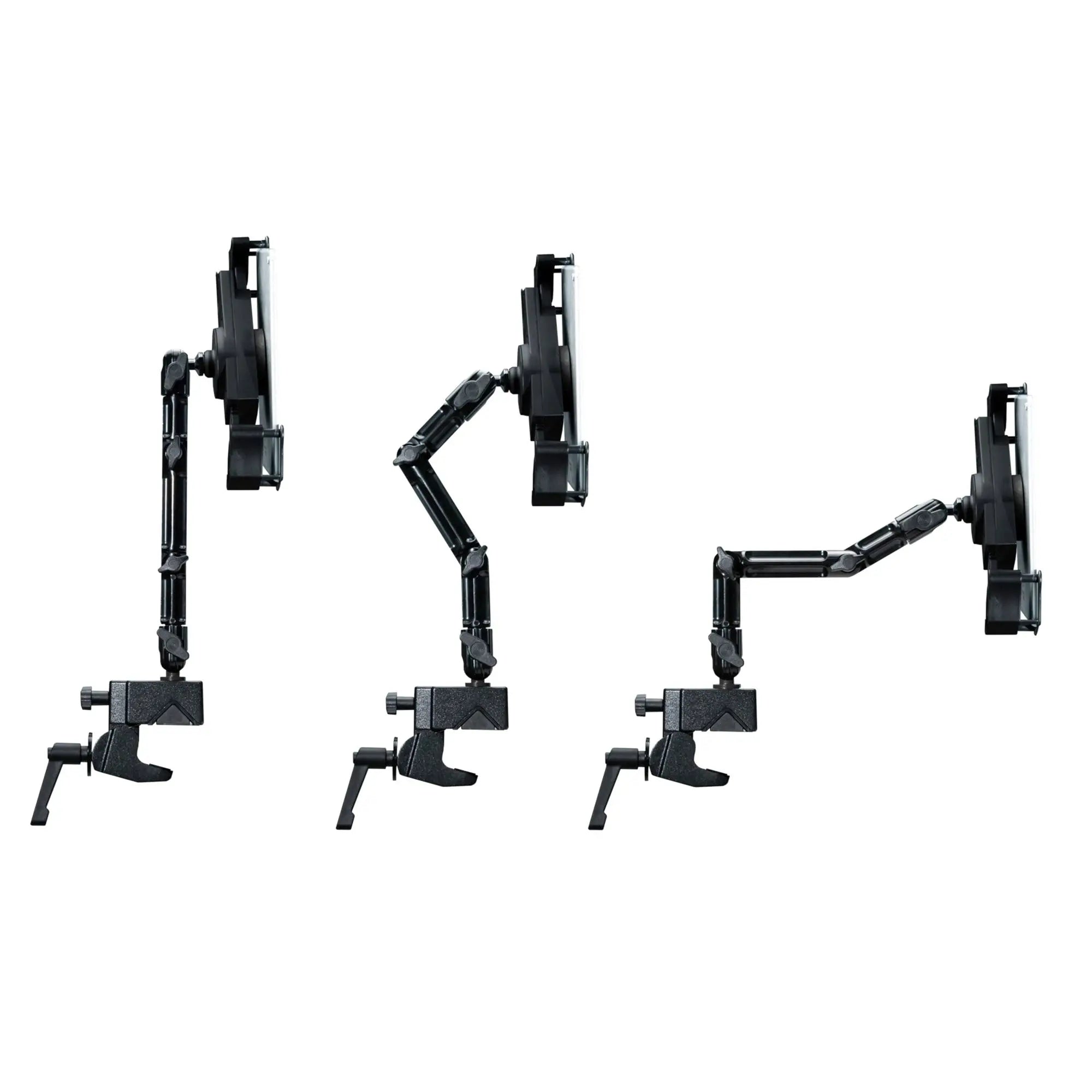 Custom Flex Security Desk Clamp Mount - Adjustable Monitor Stand Holder for Laptops & Tablets | Perfect for Home Office, Gaming Setup & Workspace Organization