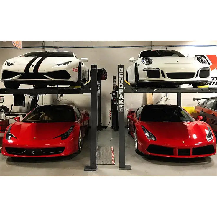 Bend Pak 7K Extra Wide/Tall Aluminum 4 Post Car Lift HD-7W - Heavy Duty Vehicle Storage & Auto Repair Shop Equipment for Trucks, SUVs and Classic Cars