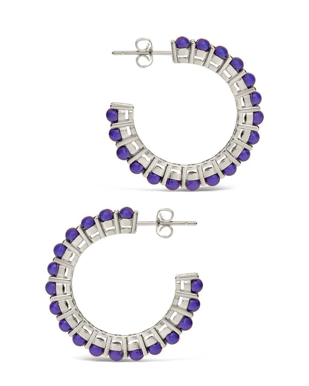 Noella Beaded Hoop Earrings for Women - Trendy Bohemian Jewelry - Handmade Beaded Hoops - Perfect for Parties, Weddings & Everyday Wear