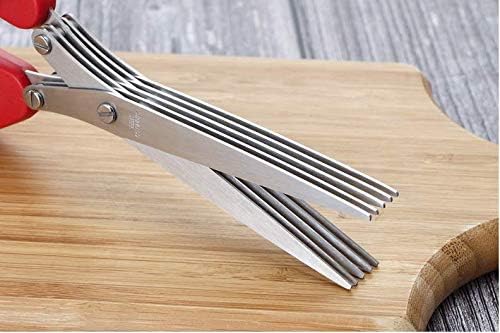 Multipurpose Red Scissors for Paper Shredding & Crafting | Compact & Sharp Office & Home Scissors | Perfect for DIY Projects, Gift Wrapping & Office Use