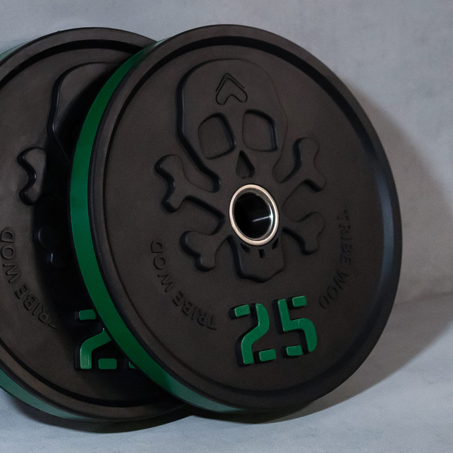 Tribe WOD Bumper Plates - Premium Rubber & Steel Olympic Weight Plates for CrossFit, Powerlifting & Home Gym - Compatible with Rep Fitness & Most Olympic Bars - Perfect for Strength Training & Functional Fitness Workouts