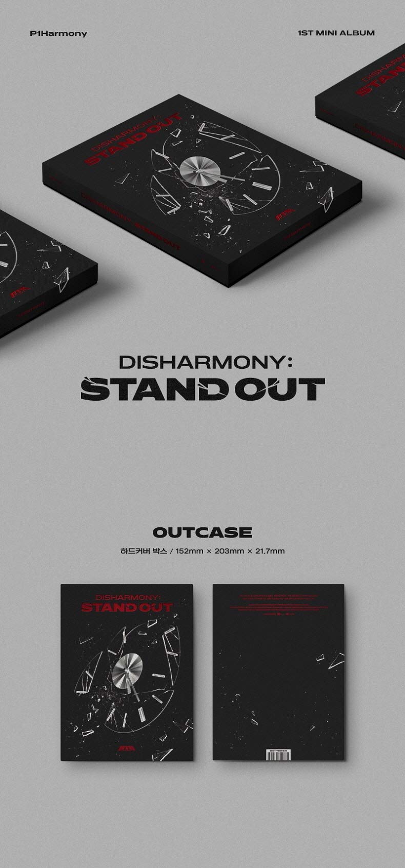 FNC Entertainment P1Harmony - Disharmony: Stand Out (1st Mini Album) CD + Photobook | K-Pop Music Album for Fans, Collectors & Gift Giving | Perfect for Concerts, Dance Covers & K-Pop Collections