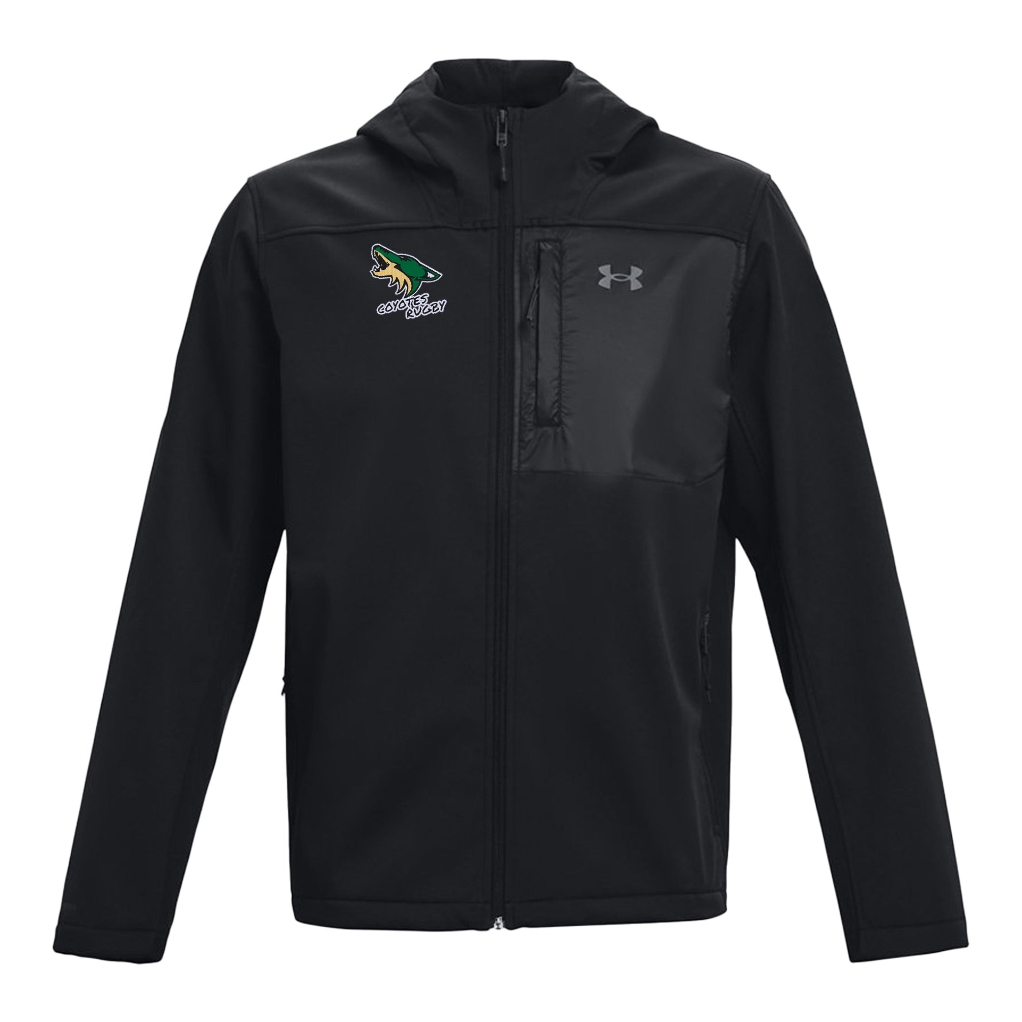Lake Co Coyotes UA CGI Hooded Jacket - Men's Lightweight Waterproof Windbreaker for Outdoor Hiking & Camping
