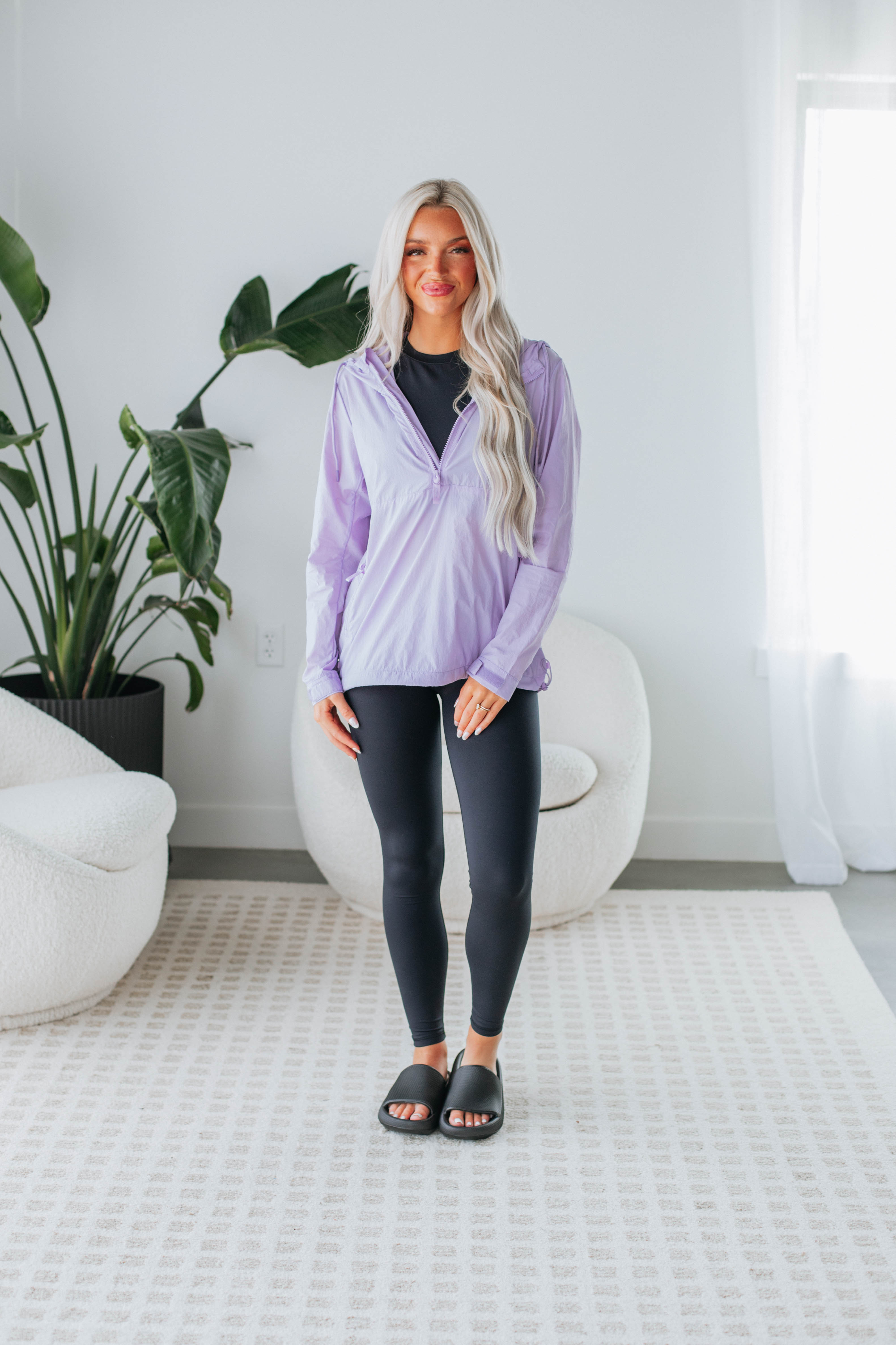 Gracelyn Women's Lightweight Jacket - Soft Lavender Outerwear for Spring & Fall | Perfect for Casual Outings, Travel & Outdoor Activities