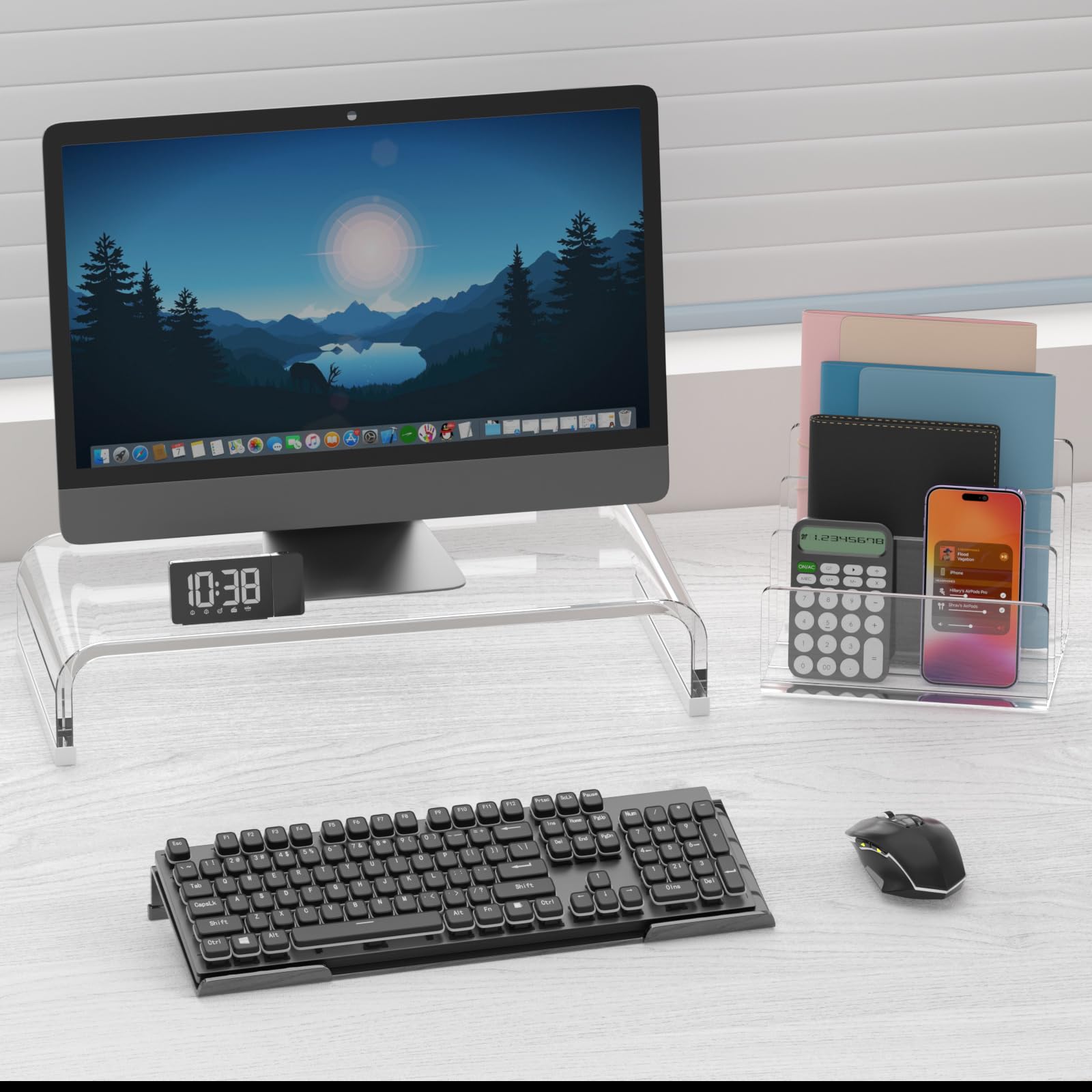 Ergonomic Acrylic Keyboard Stand for Office & Home - Anti-Slip