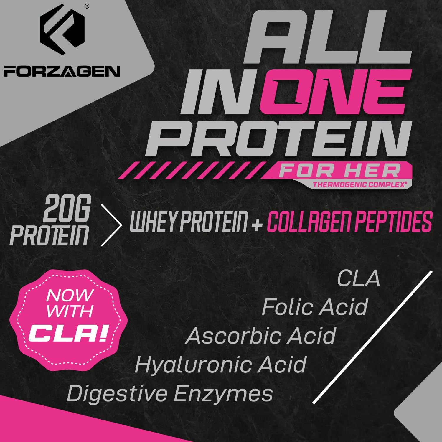 Forzagen All-in-One Protein Powder for Women | Multi Collagen Peptides & Hydrolyzed Collagen Supplement | Supports Gut Health, Muscle Recovery & Skin Elasticity | Ideal for Pre-Workout, Post-Workout & Daily Wellness | Vanilla Flavor, 30+ Servings | Perfect for Smoothies, Shakes & Active Lifestyles