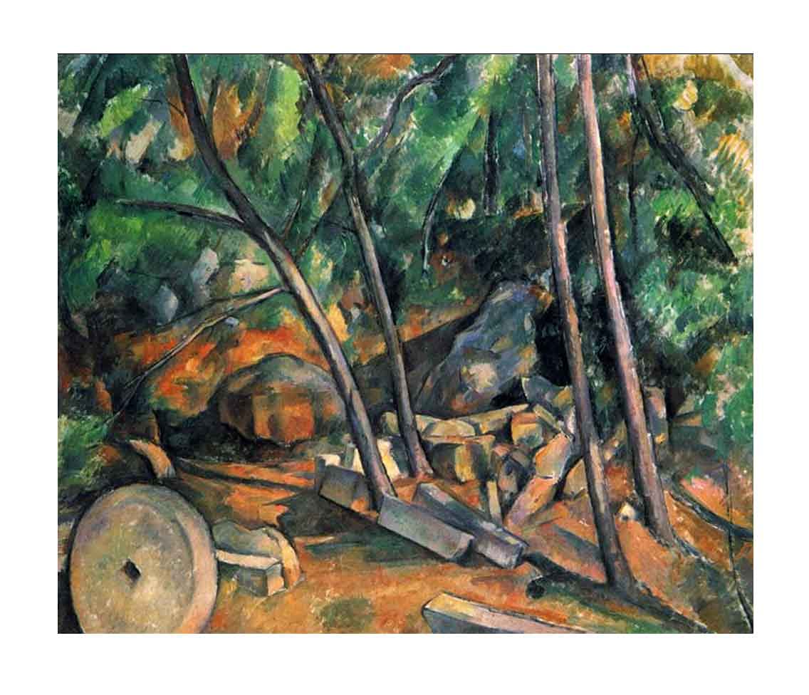 Paul Cézanne Woodland With Boulders Canvas Wall Art Print - 70x85cm (28x33in) Unframed - Modern Home Decor for Bedroom, Living Room & Office - Perfect Gift for Art Lovers & Interior Design