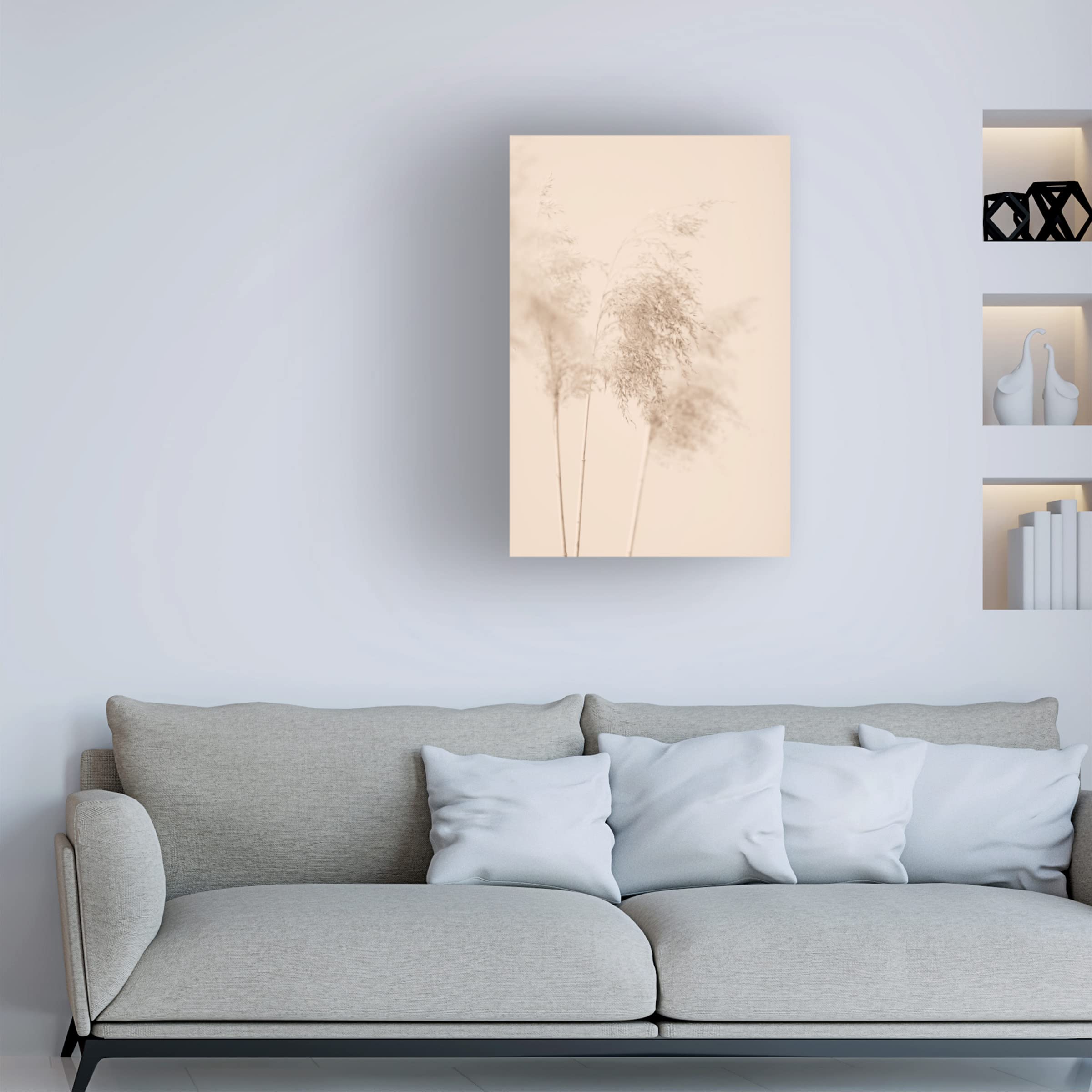 Trademark Fine Art 'Reed Grass Beige 09' Canvas Wall Art Print by 1x Studio III - Modern Nature Decor for Living Room, Bedroom & Office