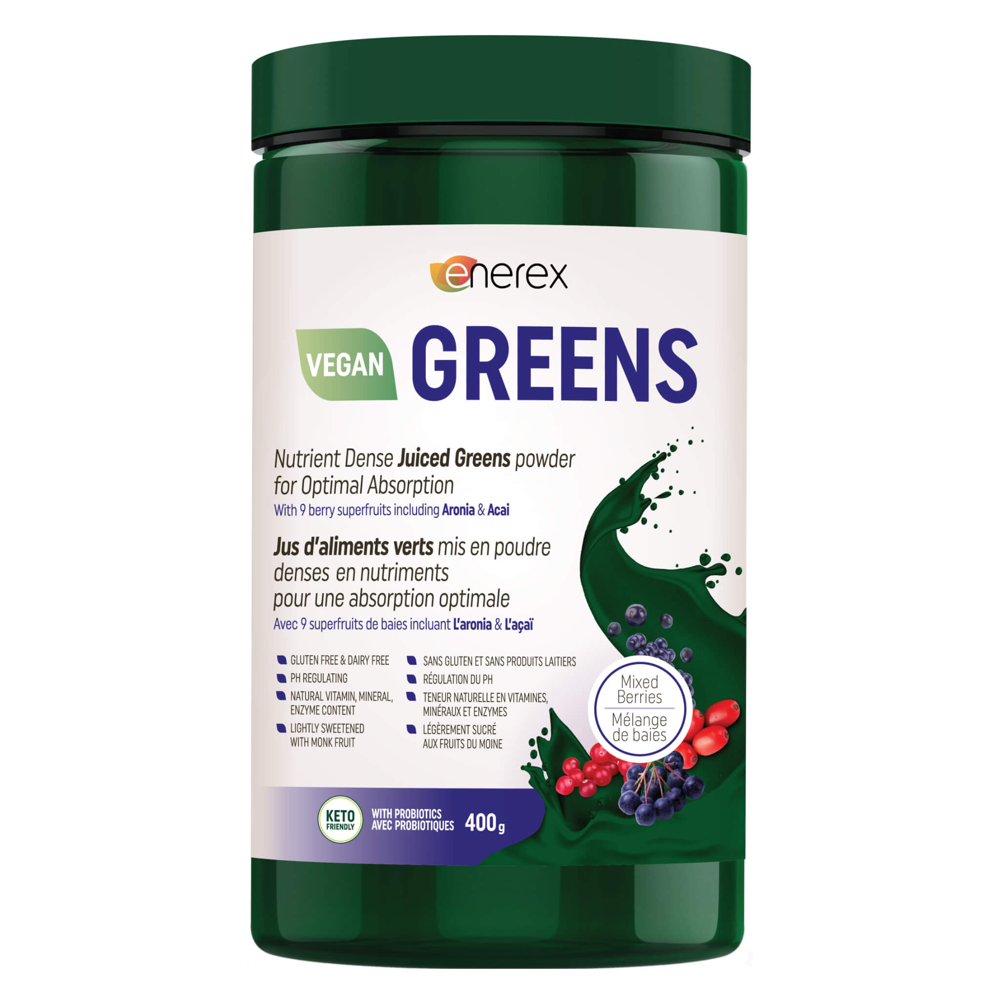 Organic Mixed Berries Greens Powder - Antioxidant Superfood Supplement for Smoothies, Juices & Baking | Vegan, Gluten-Free, Non-GMO Energy Boost