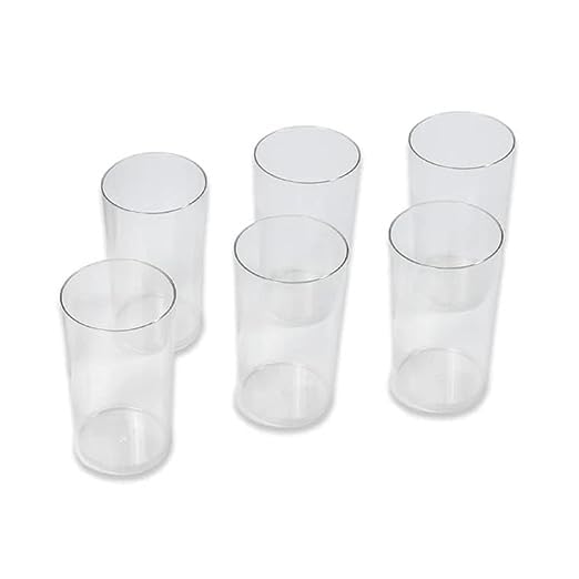 Yanmai 6-Pack 300ml Unbreakable Plastic Drinking Glasses - Clear BPA-Free Cups for Water, Juice, Soda & Cocktails - Perfect for Parties, Picnics, Restaurants & Outdoor Use