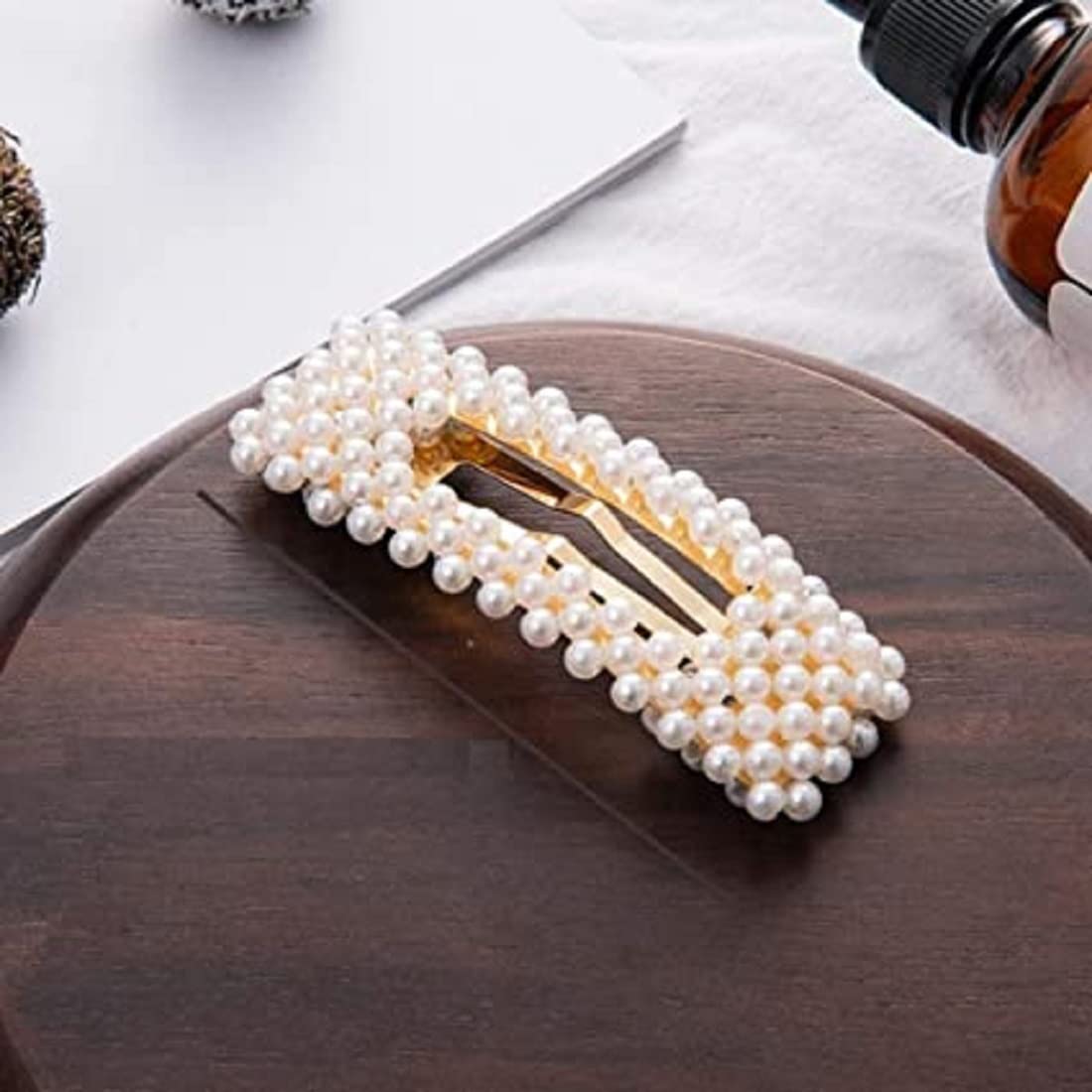 Elegant Handmade Pearl Metal Hair Clips for Women & Girls - 10 Pack Fashion Hair Accessories with Random Designs for Parties, Weddings & Special Occasions | Perfect for Updos, Braids & Everyday Styling
