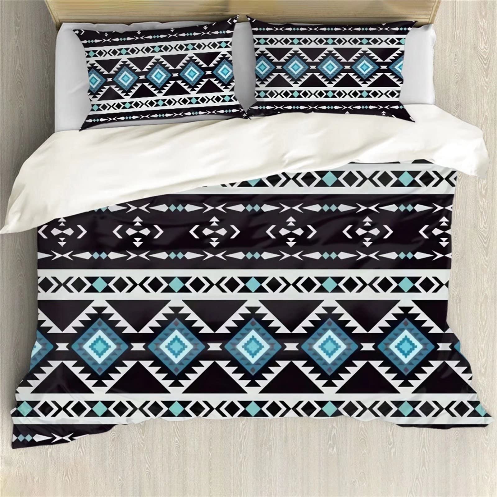 Aztec Bedding Queen Set - Native American Comforter, Duvet Cover & Pillowcases for Southwestern Style Bedroom