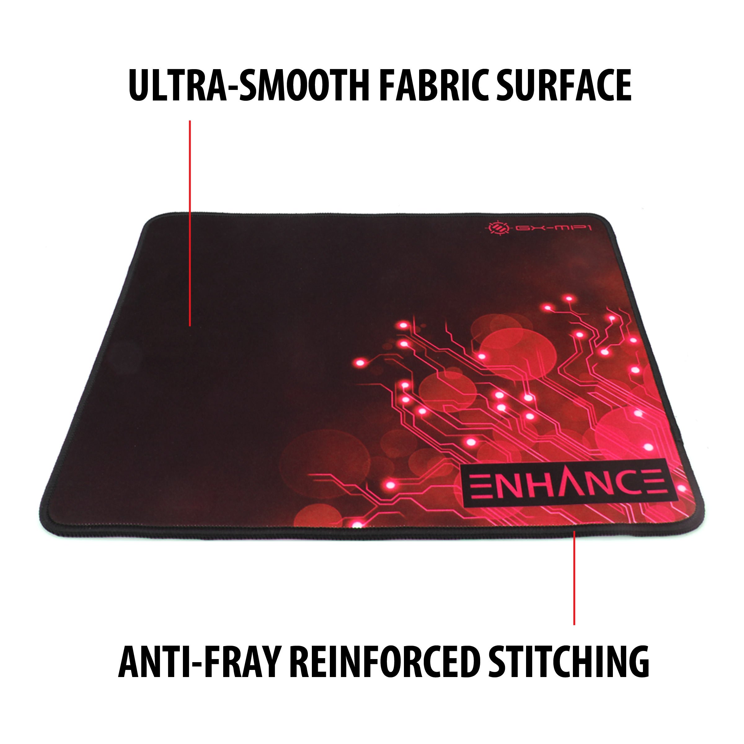 ENHANCE Extra Large Gaming Mouse Pad with Non-Slip Rubber Base - XXL Extended Mousepad for PC, Laptop & Office Work - Perfect for Professional Gamers, Streamers & Esports (Red)