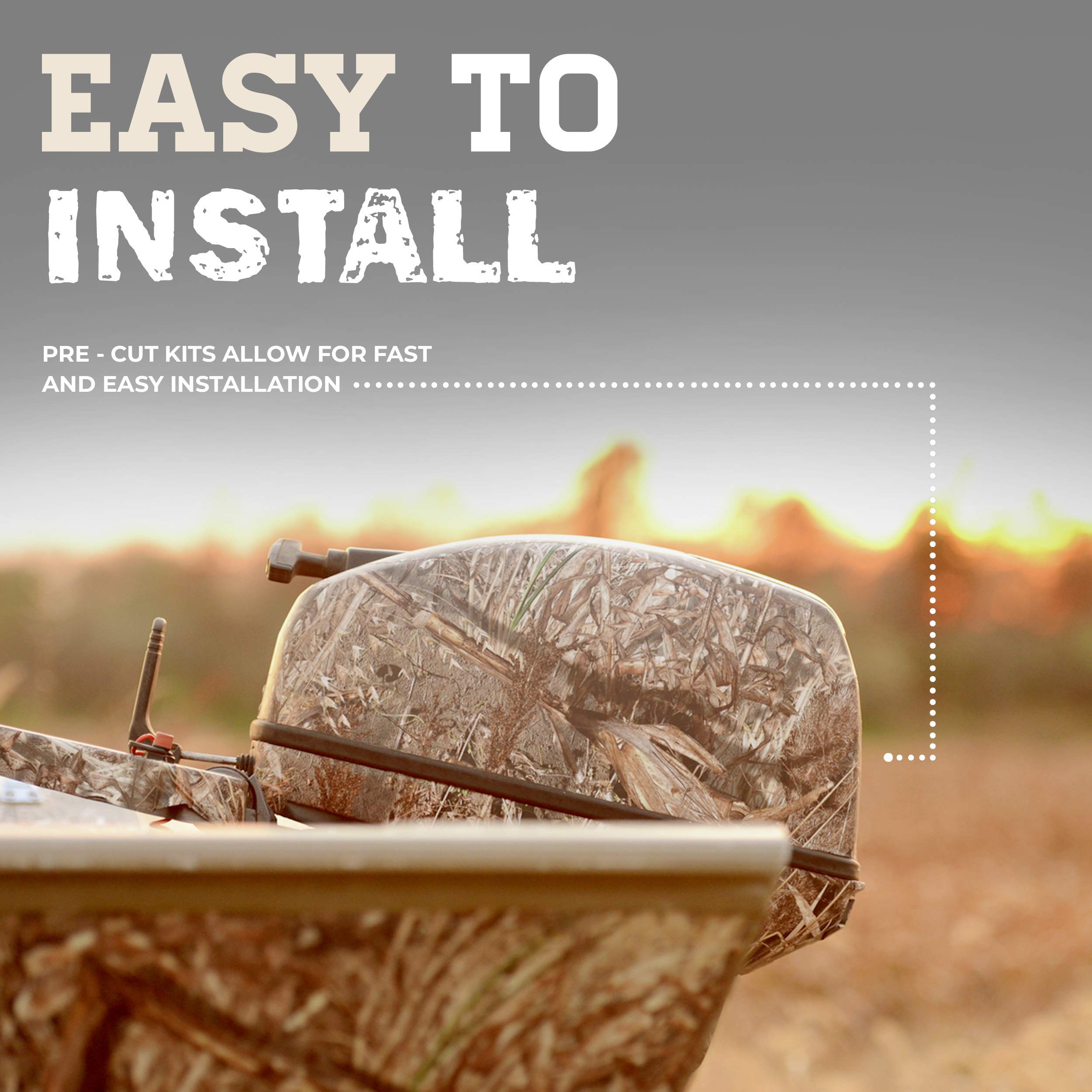 Mossy Oak Camouflage Boat Motor Wrap Kit - Easy to Install Vinyl Decal for Outboard Motors Up to 150HP - Matte Finish Treestand Camo Design - Perfect for Hunting, Fishing & Outdoor Adventures