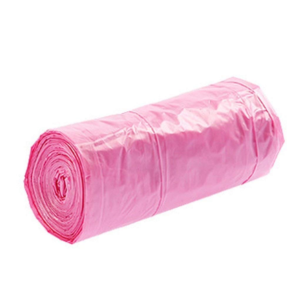 30-Pack Mini Disposable Trash Bags for Office Desk, Car, Bathroom & Kitchen - Small Recycling Garbage Can Liners (Pink) | Under Cabinet Waste Bags for Home & Office Organization
