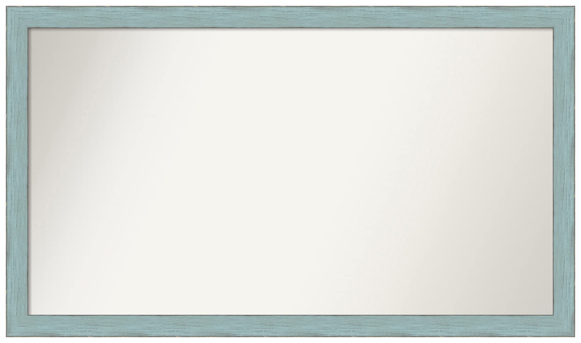 Amanti Art Sky Blue Rustic Framed Wall Mirror - 22.25 x 38.25 Inches Non-Beveled Custom Size - Perfect for Bathroom, Bedroom & Entryway Decor