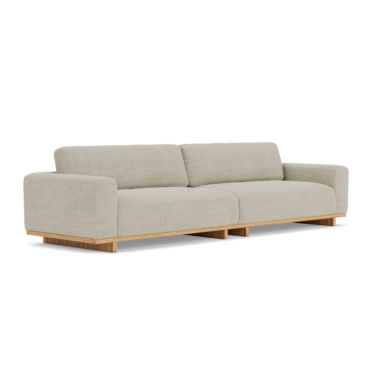 Aya Fabric 4-Seater Sofa - Modern Living Room Couch for Family & Guests | Comfortable Sectional Sofa for Home, Apartment, and Office Lounge