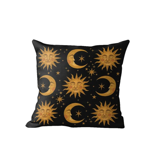 Heathen Sun Bohemian Pillow Covers - Decorative Throw Pillow Cases for Sofa, Bed, Couch - Home Decor & Bohemian Style Accents
