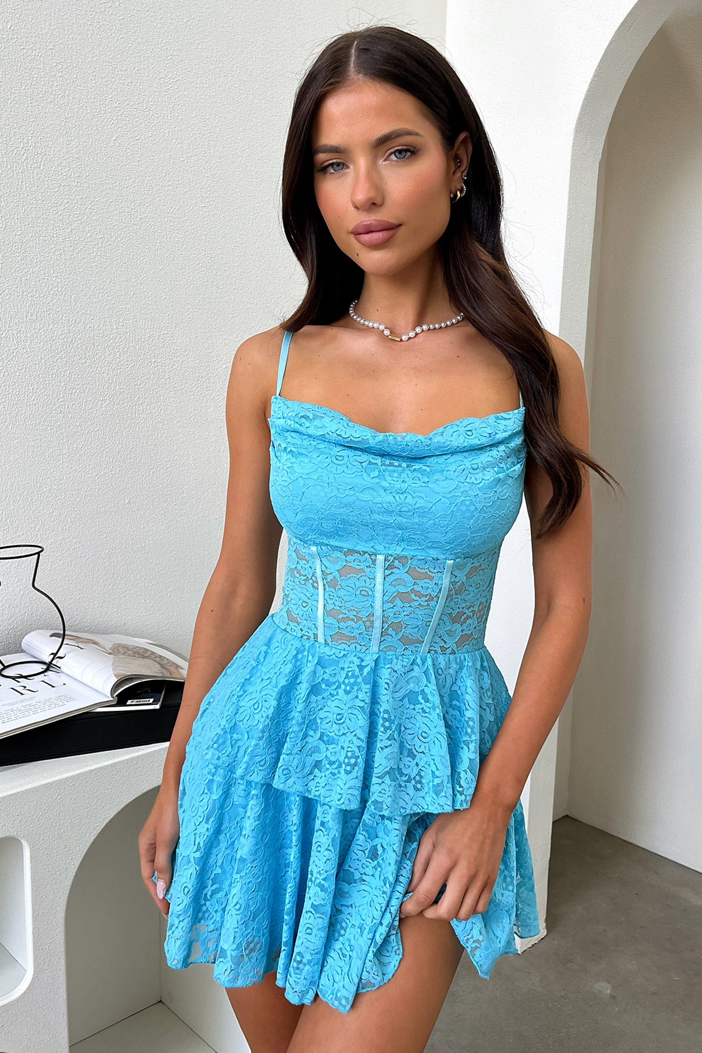 Bloom Dress in Blue - Floral Summer Dress for Women | Perfect for Beach, Wedding & Casual Outings