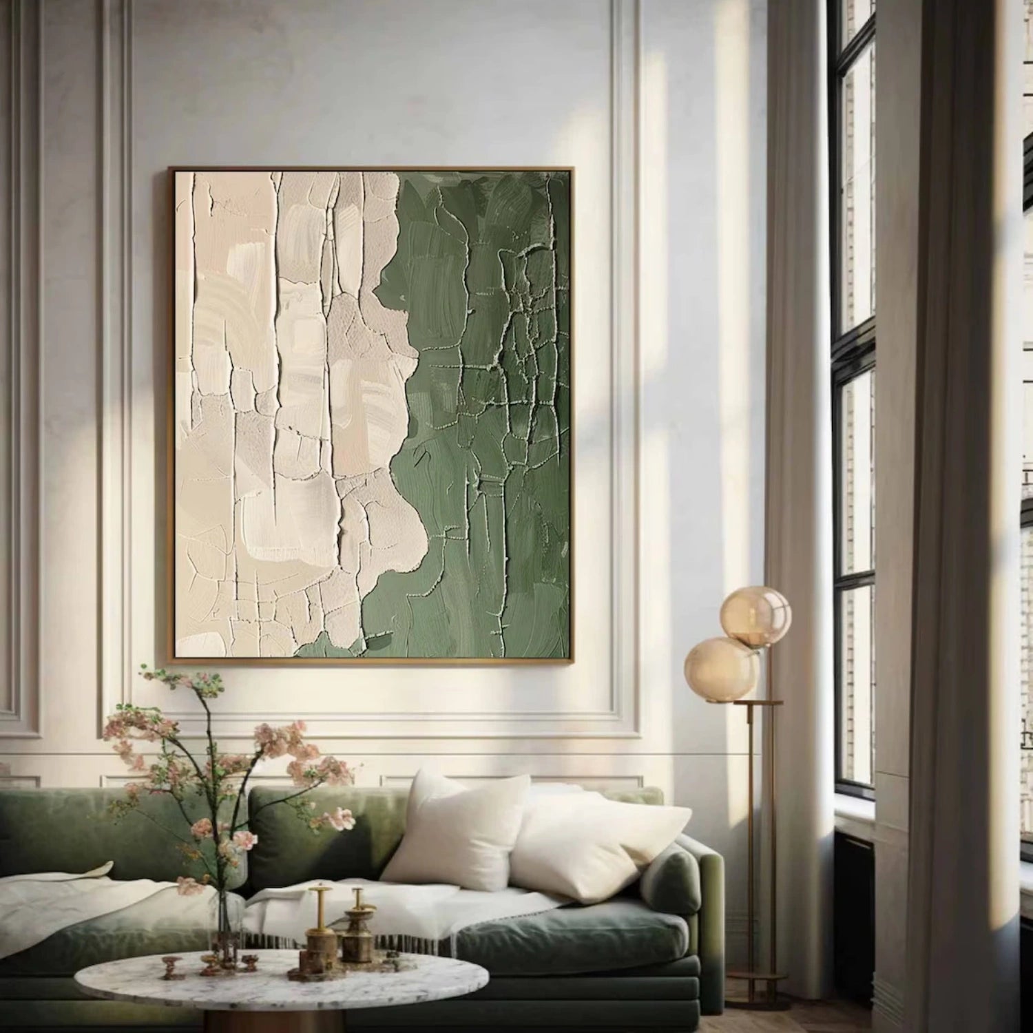 Blue & Green Abstract Wall Art Print #BG108 - Modern Home Decor for Living Room, Bedroom & Office