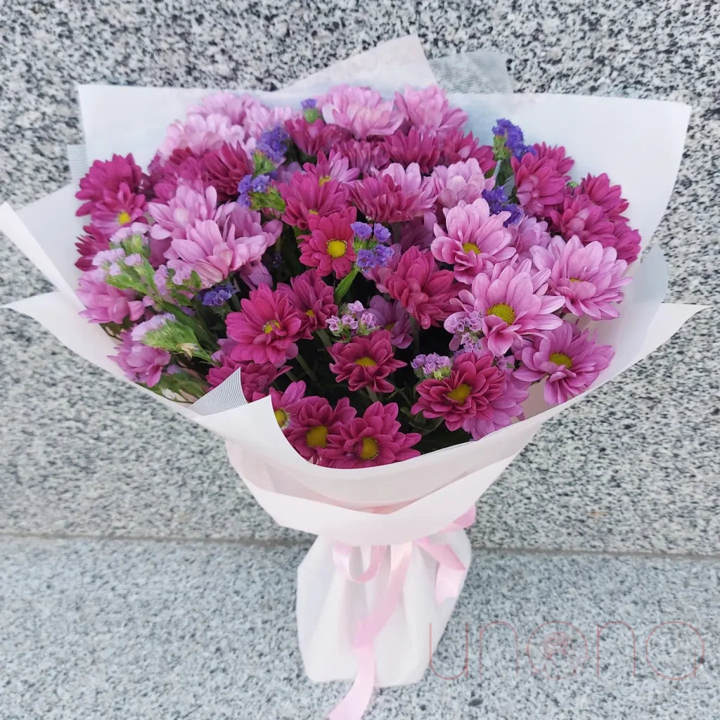 Premium Amorant Chrysanthemum Bouquet - Fresh Cut Flowers for Home Decor, Wedding Centerpieces & Gift Giving