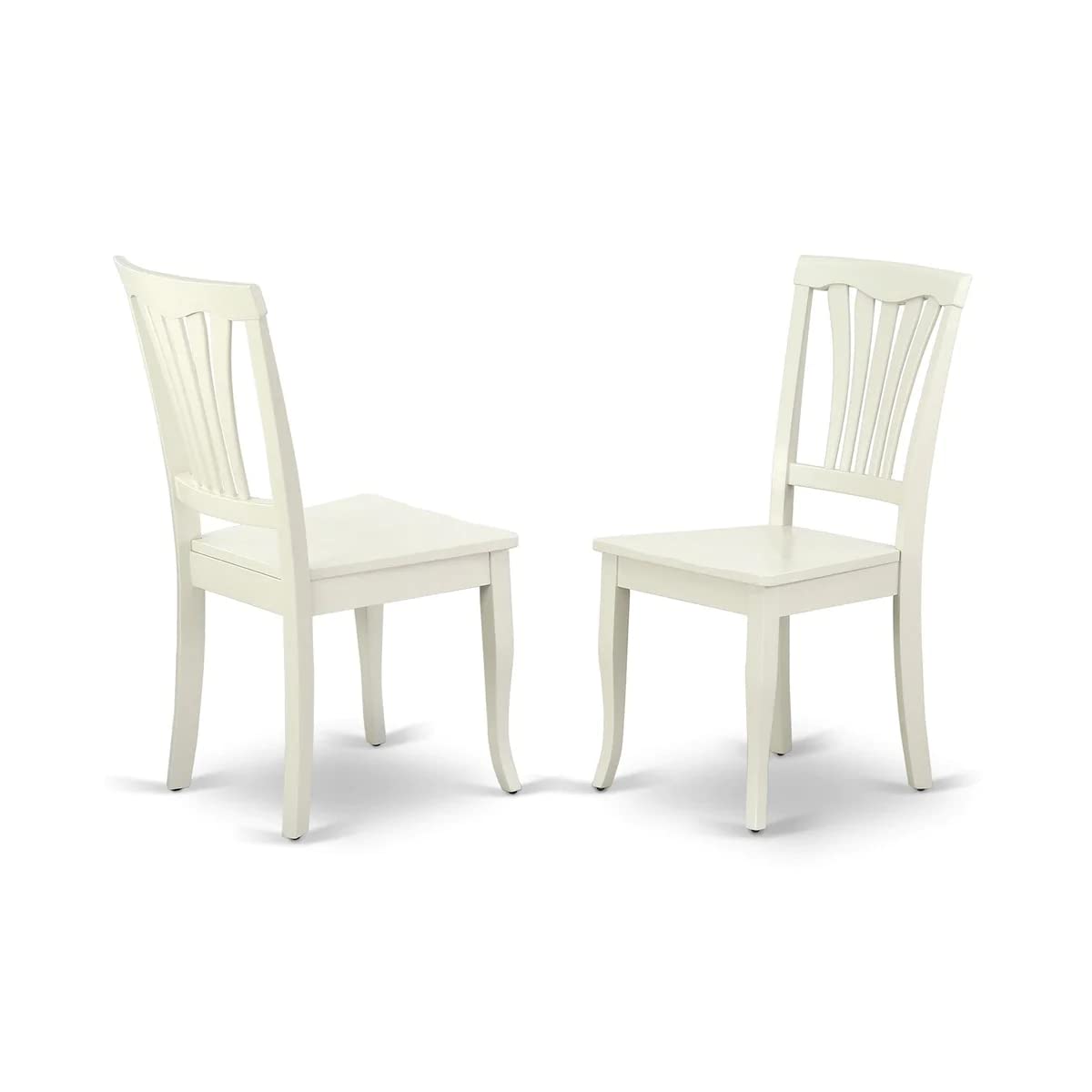 East West Furniture DMAV3-LWH-W 3-Piece Round Dining Table Set with Drop Leaf & 2 Wooden Chairs, 42x42 Inch, Linen White - Perfect for Small Spaces, Breakfast Nooks, and Cozy Apartments