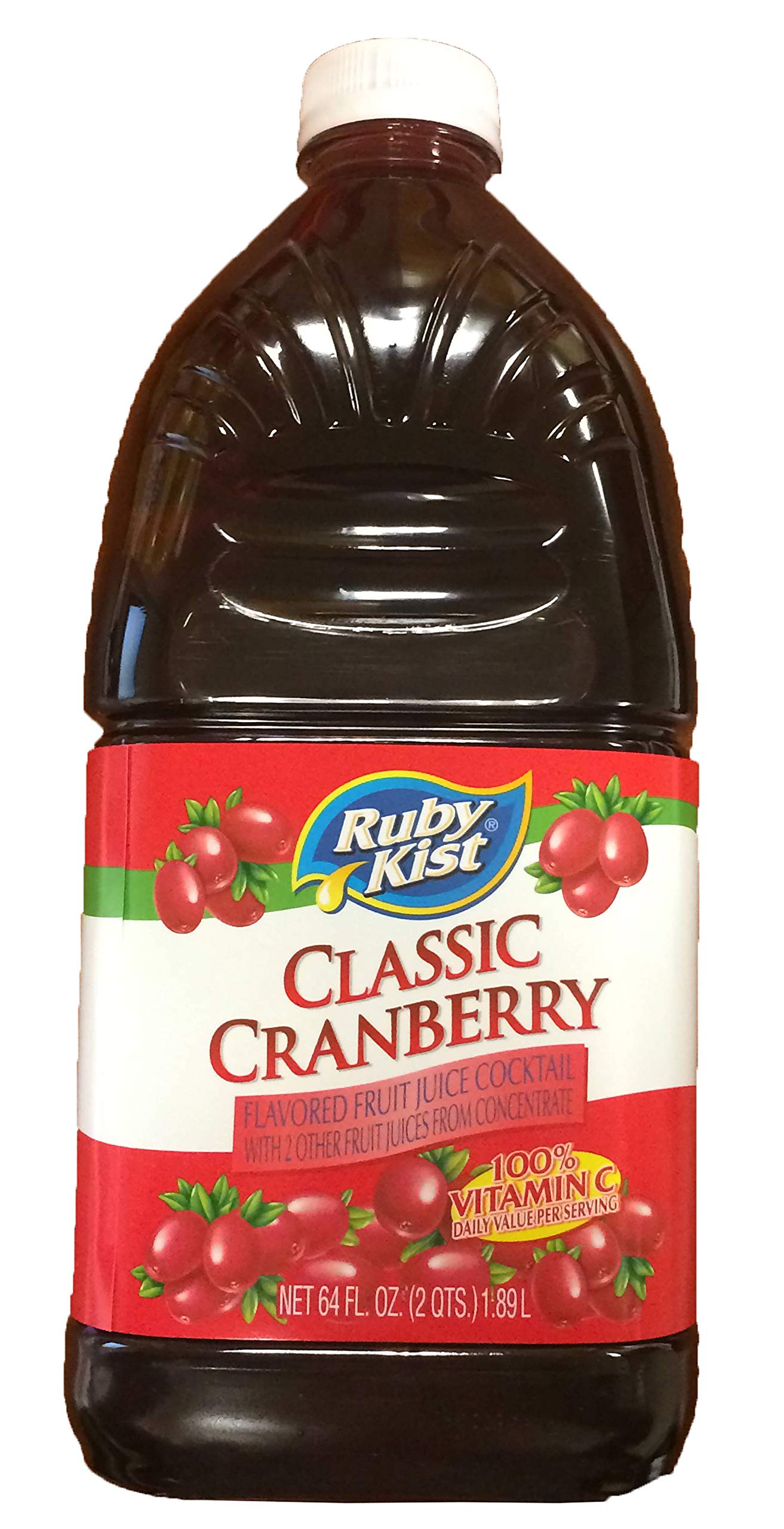 Premium Cranberry Cocktail Juice - 27% Real Fruit, 64oz Plastic Bottles (8-Pack Case) | Perfect for Parties, Cocktail Mixing & Healthy Refreshment