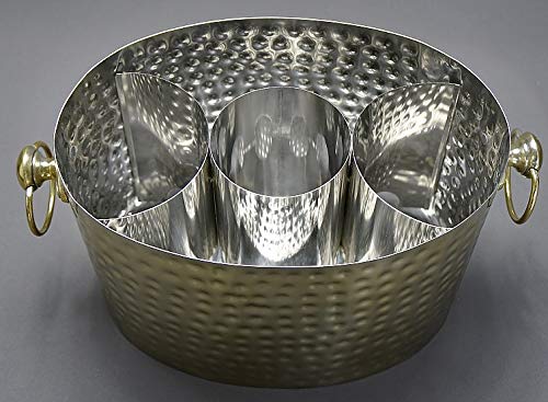 Premium 3-Bottle Wine Chiller Ice Bucket - Handcrafted Artisan Design with Patented Cooling Technology | Keeps Wine & Champagne Bottles Cold Without Ice Contact | Perfect for Dinner Parties, Weddings & Outdoor Entertaining