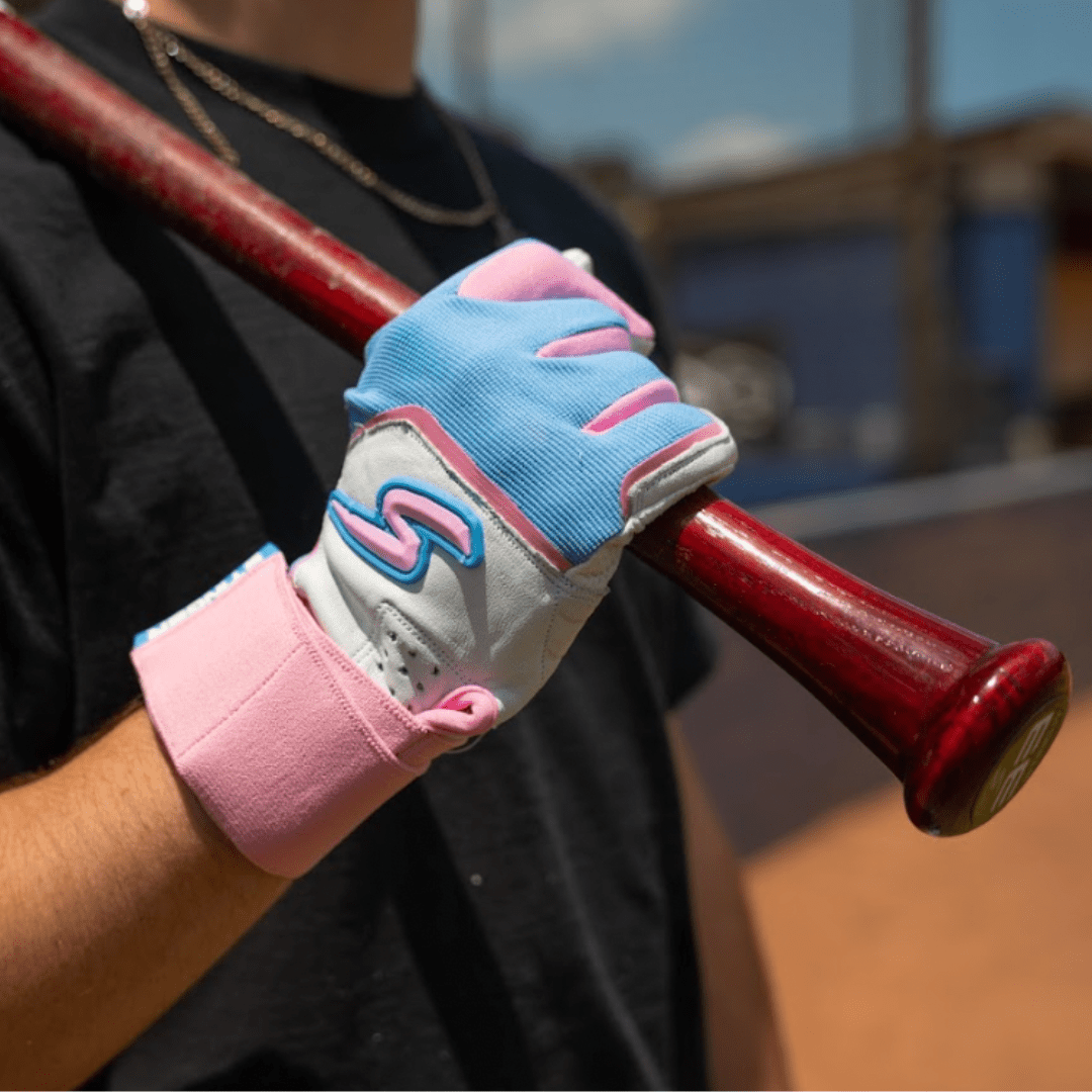 Premium Winder Series Batting Gloves - Cotton Candy Color | Breathable & Grip-Enhanced Baseball Softball Gloves for Training & Games | Perfect for Youth & Adult Players