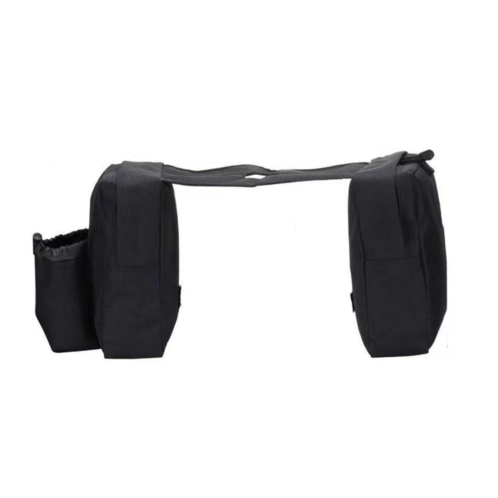 ATV Motorcycle Tank Bag Saddlebag - Waterproof Cargo Storage Luggage for ATV/UTV (23x28cm, Black) - Easy Installation & Durable Design for Off-Road Adventures & Long Rides